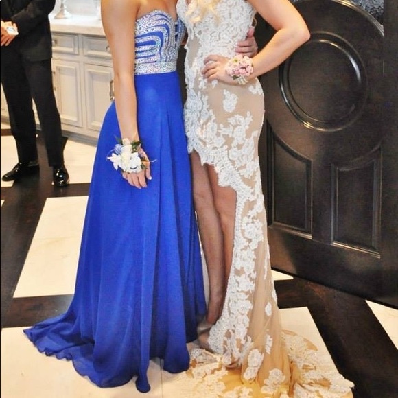 Blue Homecoming/ Prom Dress - Picture 2 of 5